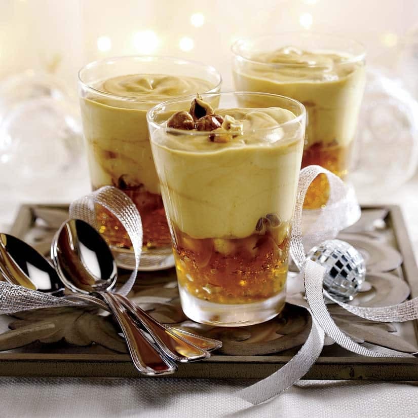 Délicieuse mousse dulce de leche et noisettes