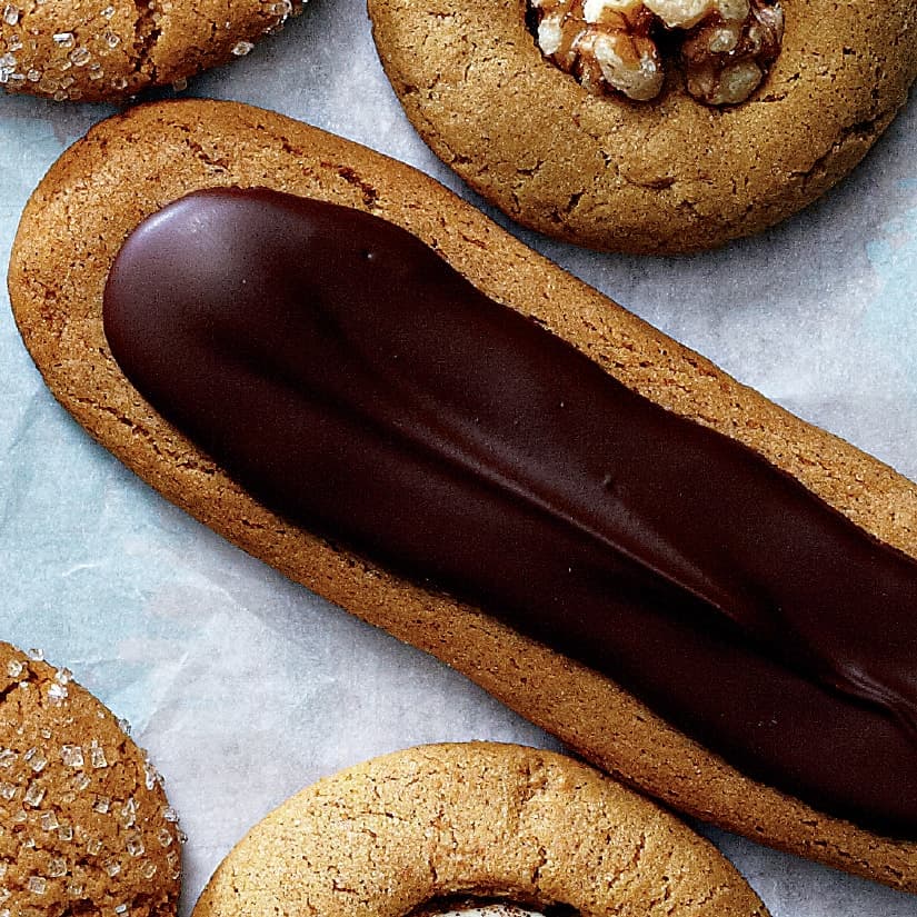 Biscuits-éclairs au gingembre et au chocolat