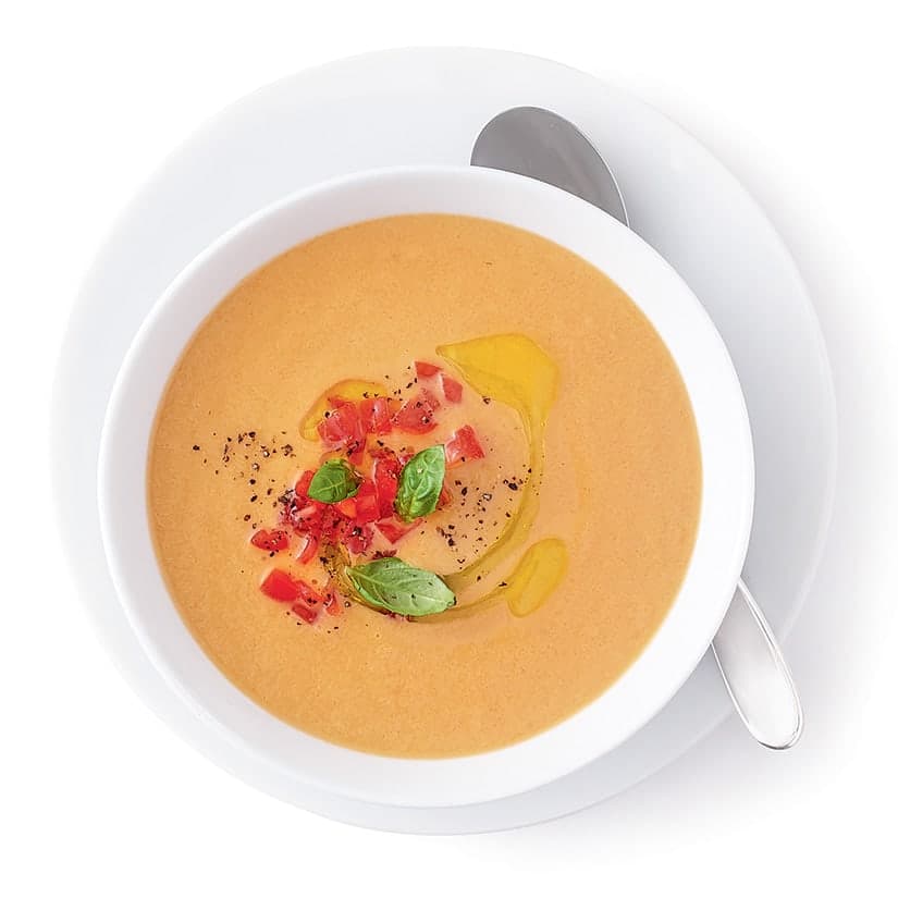 Gaspacho tomate et rhubarbe